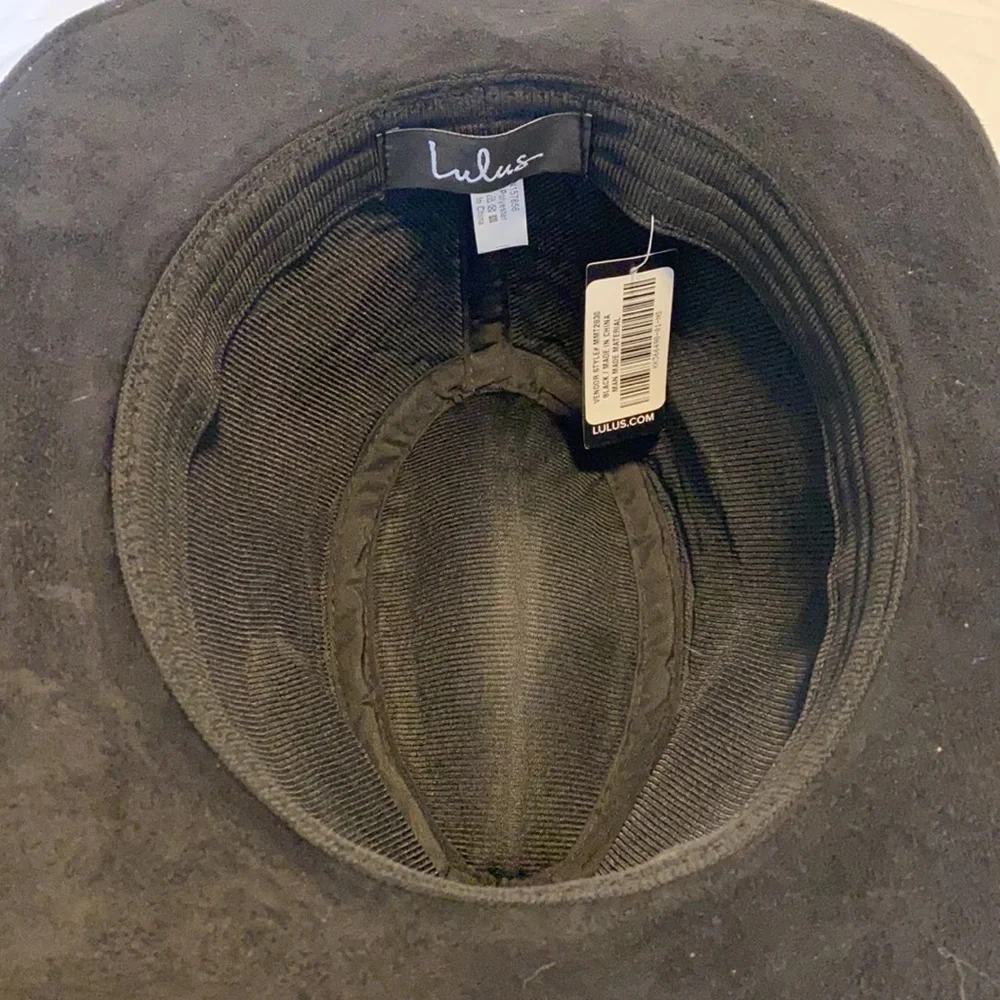 Lulus black suede felt hat - Picture 2 of 3